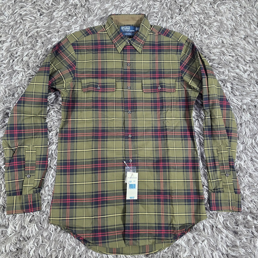 Polo Ralph Lauren Whitfield Plaid Button Down Shirt Alpine Green Mens S NWT
